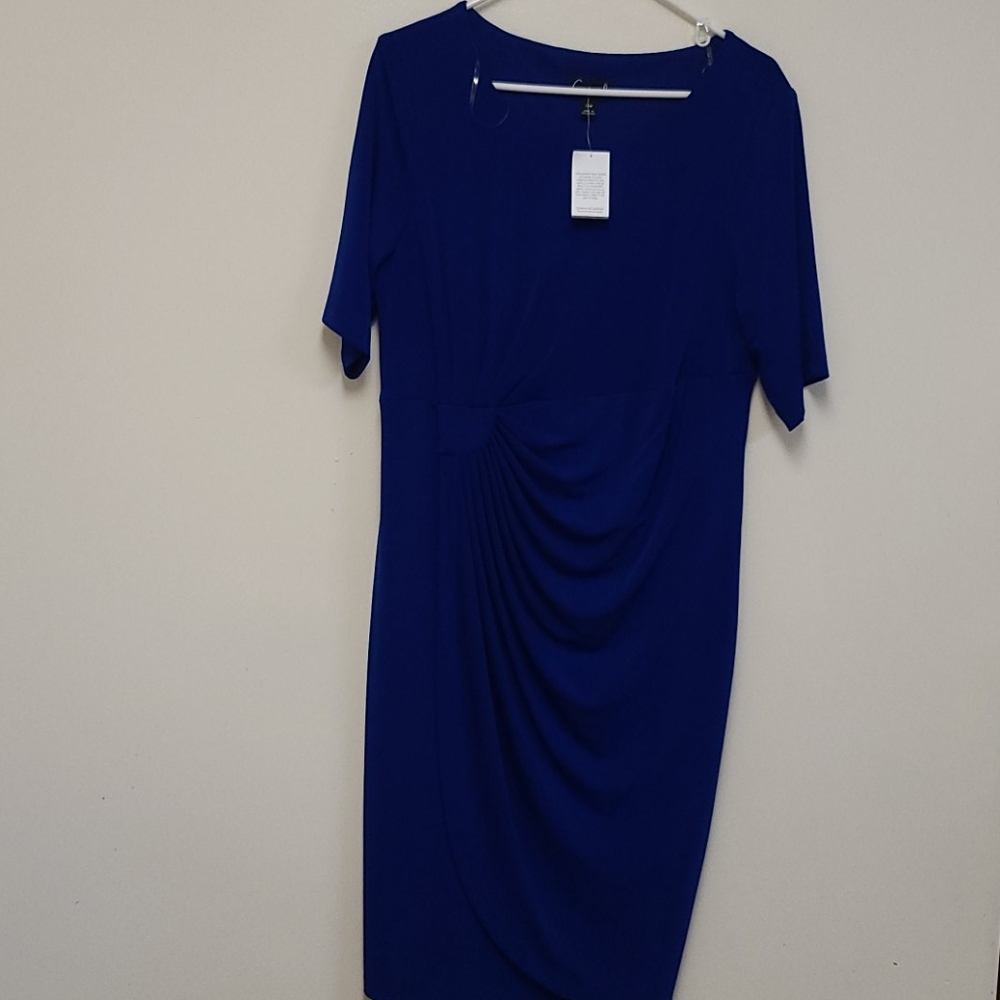 Connected Apparel blue dress